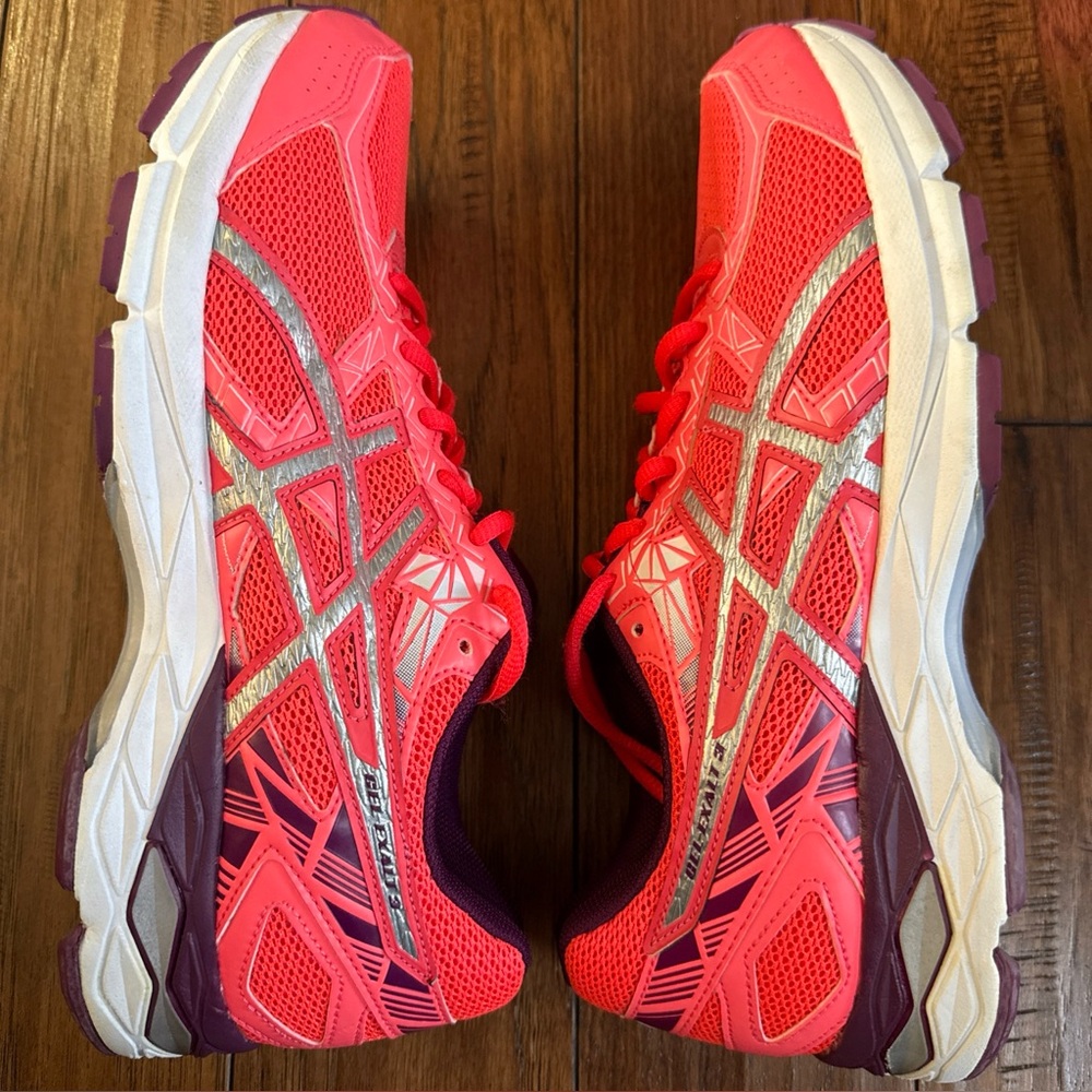 Asics Womens Gel-Exalt 3 #T666N Size 10 Lace Up Running Shoes Work Out Sneakers‎